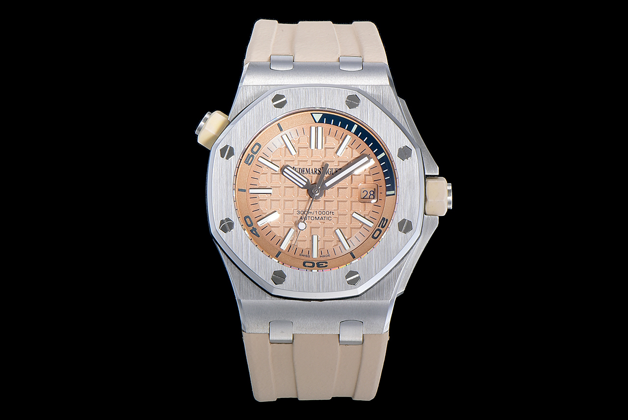 Royal Oak Offshore Diver 2017 Yellow 15710 JF 1:1 Best Edition on XS Rubber Strap A3120
