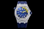 Royal Oak Offshore Diver 2017 Blue 15710 JF 1:1 Best Edition on XS Rubber Strap A3120