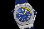 Royal Oak Offshore Diver 2017 Blue 15710 JF 1:1 Best Edition on XS Rubber Strap A3120 - Image 2