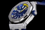 Royal Oak Offshore Diver 2017 Blue 15710 JF 1:1 Best Edition on XS Rubber Strap A3120 - Image 6