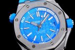Royal Oak Offshore Diver 2017 Blue 15710 JF 1:1 Best Edition on XS Rubber Strap A3120 - Image 5