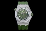 Royal Oak Offshore Diver Green 15710 JF 1:1 Best Edition on Green Rubber Strap A3120