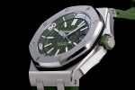 Royal Oak Offshore Diver Green 15710 JF 1:1 Best Edition on Green Rubber Strap A3120 - Image 6