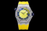 Royal Oak Offshore Diver 2017 Yellow 15710 JF 1:1 Best Edition on XS Rubber Strap A3120
