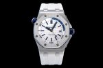 Royal Oak Offshore Diver 2017 White 15710 JF 1:1 Best Edition on XS Rubber Strap A3120