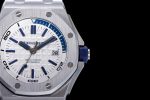 Royal Oak Offshore Diver 2017 White 15710 JF 1:1 Best Edition on XS Rubber Strap A3120 - Image 4