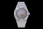 Royal Oak Tourbillon Extra-thin SS R8F 1:1 Best Edition Gray Textured Dial on SS Bracelet
