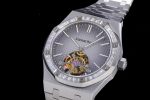 Royal Oak Tourbillon Extra-thin SS R8F 1:1 Best Edition Gray Textured Dial on SS Bracelet - Image 3