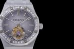Royal Oak Tourbillon Extra-thin SS R8F 1:1 Best Edition Gray Textured Dial on SS Bracelet - Image 4