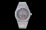 Royal Oak Tourbillon Extra-thin SS R8F 1:1 Best Edition Gray Textured Dial on SS Bracelet