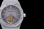 Royal Oak Tourbillon Extra-thin SS R8F 1:1 Best Edition Gray Textured Dial on SS Bracelet - Image 4