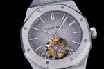 Royal Oak Tourbillon Extra-thin SS R8F 1:1 Best Edition Gray Textured Dial on SS Bracelet - Image 5