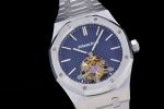 Royal Oak Tourbillon Extra-thin SS R8F 1:1 Best Edition Blue Textured Dial on SS Bracelet - Image 2