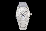 Royal Oak 41mm Complicated 26574 SS APSF1:1 Best Edition Silver Dial on SS Bracelet A5134