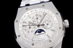 Royal Oak 41mm Complicated 26574 SS APSF1:1 Best Edition Silver Dial on SS Bracelet A5134 - Image 5