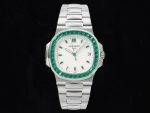 Nautilus 5711 SS GRF 1:1 Best Edition White Dial Green Diamonds Bezel on SS Bracelet 324CS
