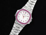 Nautilus 5711 SS GRF 1:1 Best Edition White Dial Purple Diamonds Bezel on SS Bracelet 324CS - Image 3