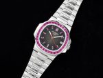 Nautilus 5711 SS GRF 1:1 Best Edition Gray Dial Purple Diamonds Bezel on SS Bracelet 324CS - Image 3