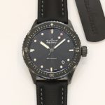Fifty Fathoms Bathyscaphe Black Ceramic GF 1:1 Best Edition Black Dial on Black Sail-Canvas Strap A1315