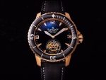 Fifty Fathoms Tourbillon RG JBF Best Edition Black Dial on Black Nylon Strap