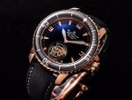 Fifty Fathoms Tourbillon RG JBF Best Edition Black Dial on Black Nylon Strap - Image 2
