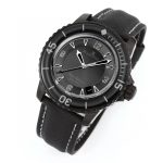 Fifty Fathoms PVD Dark Knight SJF 1:1 Best Edition Black Dial on Sail-canvas Strap A1315 - Image 3