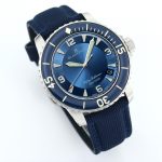 Fifty Fathoms Blue Titanium ZF 1:1 Best Edition Blue Dial on Sail-canvas Strap A1315 - Image 2