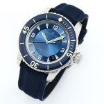 Fifty Fathoms Blue Titanium ZF 1:1 Best Edition Blue Dial on Sail-canvas Strap A1315 - Image 3