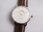Sexual Revolution Erotic Watch SS XBF White Dial Gold Markers on Brown Leather Strap A23J