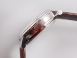 Sexual Revolution Erotic Watch SS XBF White Dial Gold Markers on Brown Leather Strap A23J - Image 5