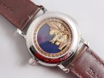 Sexual Revolution Erotic Watch SS XBF White Dial Gold Markers on Brown Leather Strap A23J - Image 9