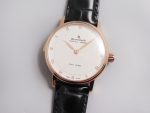 Sexual Revolution Erotic Watch RG XBF White Dial SS Markers on Black Leather Strap A23J
