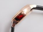 Sexual Revolution Erotic Watch RG XBF White Dial SS Markers on Black Leather Strap A23J - Image 6