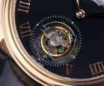 Carrousel Tourbillon RG Erotic Caseback Black Dial on Black Leather Strap - Image 4