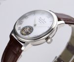 Carrousel Tourbillon SS Erotic Caseback White Dial on Brown Leather Strap - Image 7