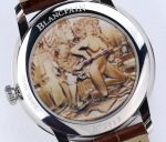 Carrousel Tourbillon SS Erotic Caseback White Dial on Brown Leather Strap - Image 9