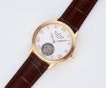 Carrousel Tourbillon RG Erotic Caseback White Dial on Brown Leather Strap - Image 2