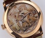 Carrousel Tourbillon RG Erotic Caseback White Dial on Brown Leather Strap - Image 9