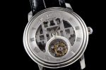 Fantasy Tourbillon SS Gray Skeleton Dial on Black Leather Strap - Image 2