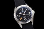 BR 123 GMT 24H SS Black Dial on Black Rubber Strap A2836 - Image 2