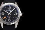 BR 123 GMT 24H SS Black Dial on Black Rubber Strap A2836 - Image 4