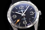 BR 123 GMT 24H SS Black Dial on Black Rubber Strap A2836 - Image 5