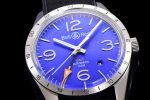 BR 123 GMT 24H SS Blue Dial on Black Rubber Strap A2836 - Image 5