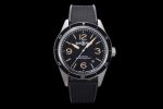 Vintage BR-V2 Steel Heritage Black Dial on Black Rubber Strap MIYOTA 9015