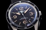 Vintage BR-V2 Steel Heritage Black Dial on Black Rubber Strap MIYOTA 9015 - Image 5