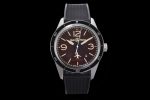 BR 123 FALCON Limited Brown Dial on Black Rubber Strap MIYOTA 9015