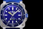 BR 03-92 Diver SS 1:1 Best Edition Blue Dial on Rubber Strap MIYOTA 9015 - Image 4