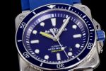 BR 03-92 Diver SS 1:1 Best Edition Blue Dial on Rubber Strap MIYOTA 9015 - Image 5