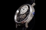 Tradition 7097BB SS ZF 1:1 Best Edition White/Gray Dial on Black Leather Strap A505 - Image 6