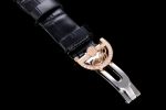 Reine de Naples YG ZF 1:1 Best Edition White Roman Dial Diamonds Bezel on Black Leather Strap A537 - Image 7
